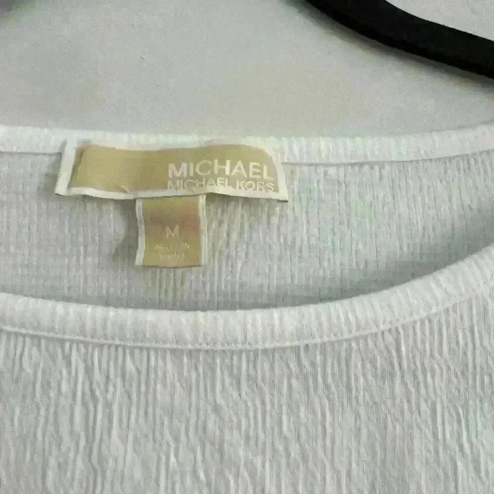 Michael Kors white top with tie - Picture 4 of 5